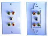 *Component Video + Audio (RGB + LR) 5 RCA AV Wall Face Plate