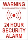 Alarm Warning Sticker for Security Alarm 5 Pcs
