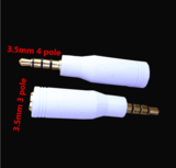 3.5mm 4P (Male) to 3P (Female) AV adapter converter Connector